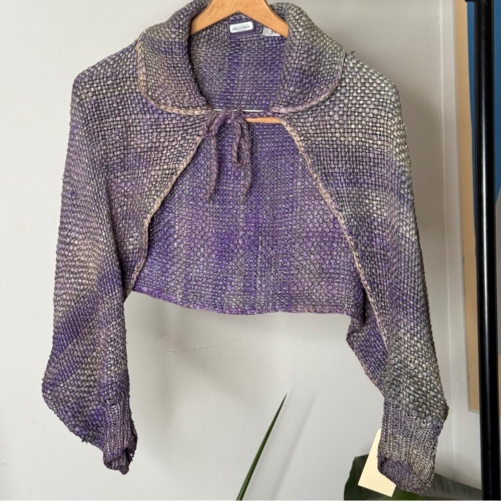 Fantasy Handwoven Lilac Shawl Shrug - Picture 8 of 9